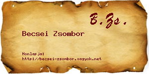 Becsei Zsombor névjegykártya