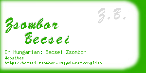 zsombor becsei business card